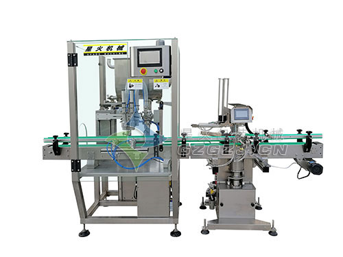 雙頭全自動(dòng)醬料灌裝旋蓋生產(chǎn)線(xiàn)-雙頭全自動(dòng)醬料灌裝機(jī)