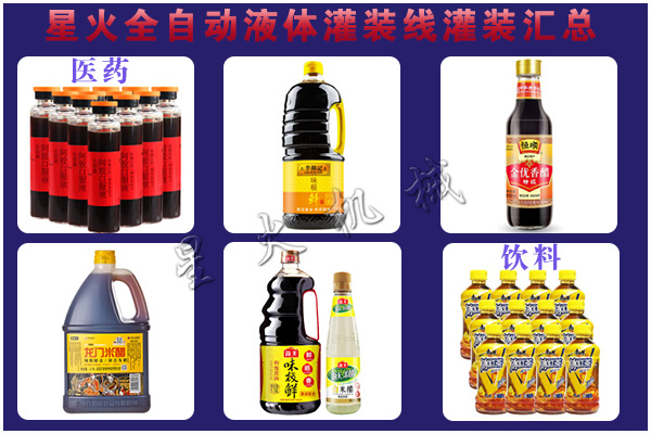 液體灌裝線、全自動液體灌裝線樣品展示圖